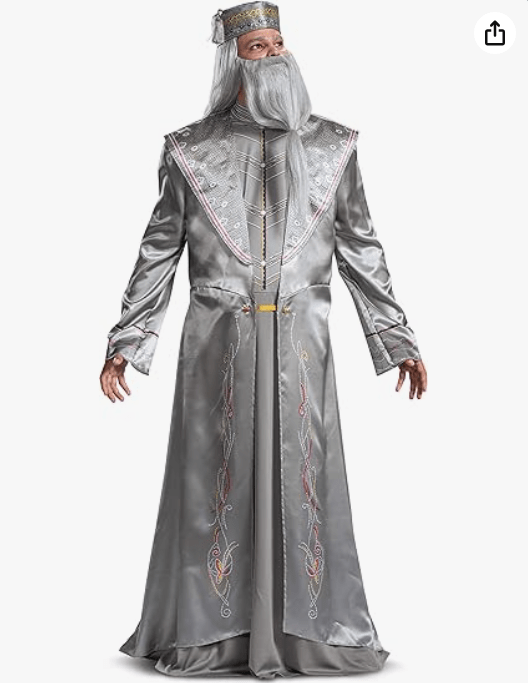 Disguise Men's Harry Potter Dumbledore Deluxe Adult Costume