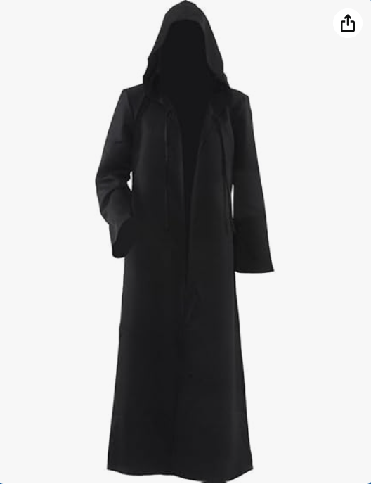 Men's Cosplay Cloak Robe Costume Halloween Tunic Hooded Uniform