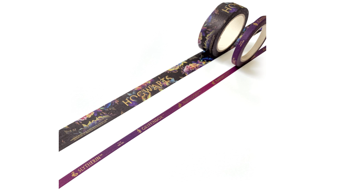 
Paper House Productions Harry Potter Set of 2 Foil Accent Washi Tape Rolls for Scrapbooking and Crafts - Floral Hogwarts Crest