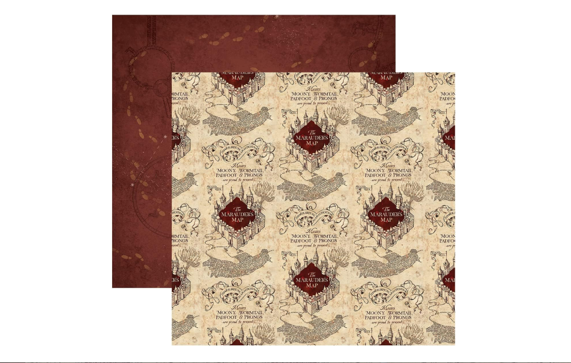 
Paper House Productions Harry Potter Marauder's Map Double Sided Scrapbook Paper, 12-inch, 15-Pack