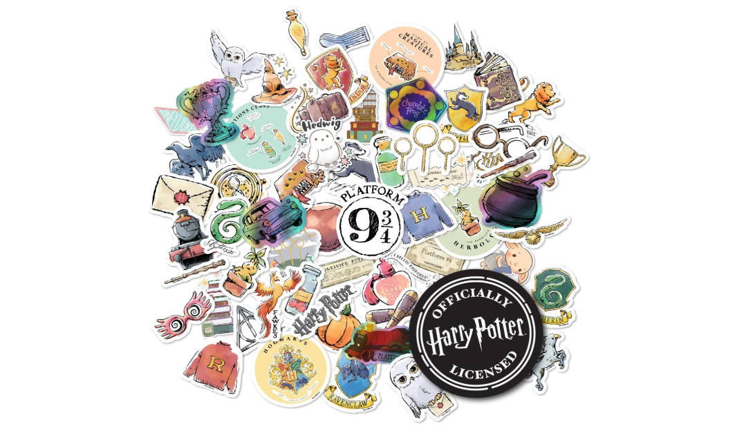 
Conquest Journals Harry Potter Watercolor Vinyl Stickers, Set of Unique Sticker Decals, 5 Holograms, Waterproof, UV & Scratch Resistant, Great for...