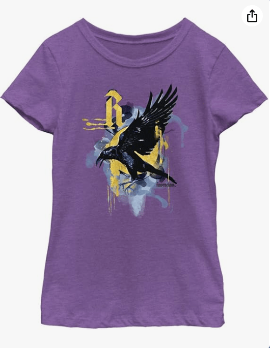 Harry Potter Girl's R Ravenclaw T-Shirt, Pur Berry, Large