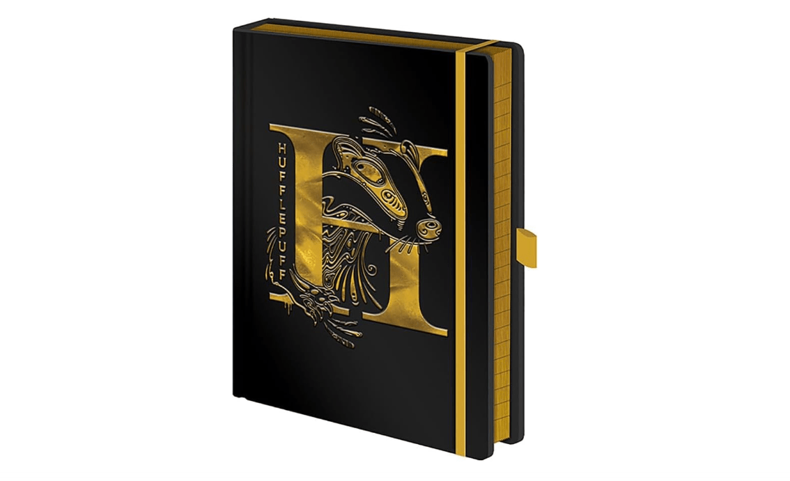 
Harry Potter Hardcover A5 Notebook Embossed with Hufflepuff Foil Design - Official Merchandise