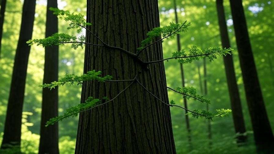 Wand-wood tree guarded by Bowtruckles, including Pickett, in a lush magical forest ecosystem.