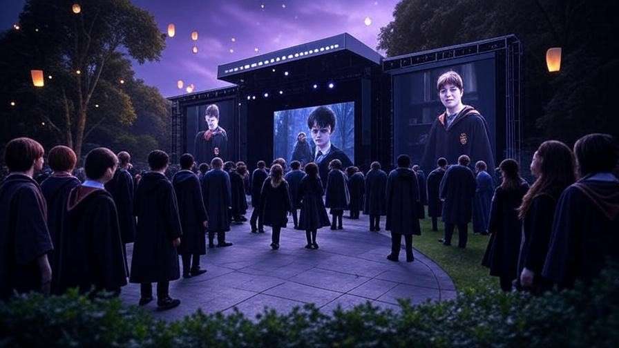 Hybrid Harry Potter Festival 2025 with virtual panel and cosplay attendees.