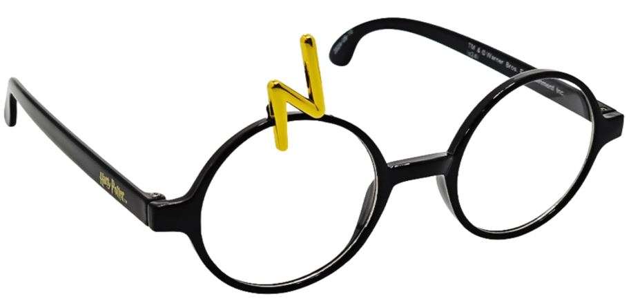 Sun-Staches Official Harry Potter Glasses for Kids | Wizarding World Costume Accessory | Black Frames with Magical Lightning Bolt Scar | One Size Fits Most Kids 
