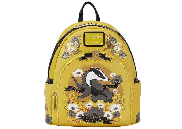 Loungefly Harry Potter Hufflepuff House Floral Tattoo Mini Backpack