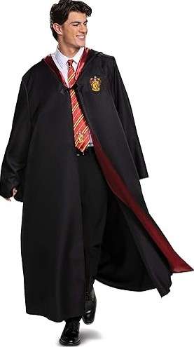 Harry Potter Robe, Deluxe Wizarding World Hogwarts House Themed Robes for Adults, Movie Quality Dress Up Costume Accessory