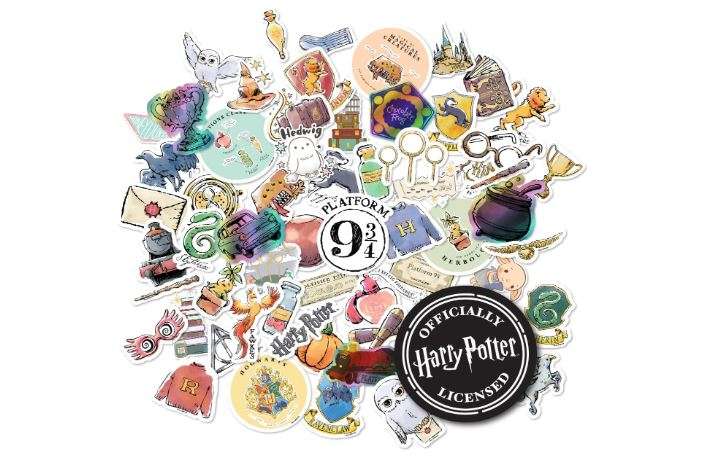 Conquest Journals Harry Potter Watercolor Vinyl Stickers, Set of Unique Sticker Decals, 5 Holograms, Waterproof, UV & Scratch Resistant, Great for... 