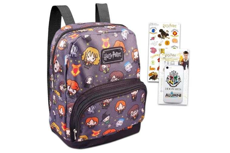 Harry Potter Preschool Backpack Set - 6 Pc School Supplies Bundle with Hogwarts 10" Mini Backpack, Phone Decal and More for Kids
