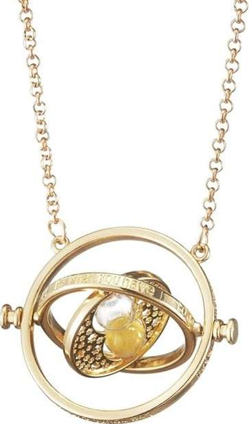 Time Hourglass Necklace, Magical Travel Hourglass Rotating Pendant Necklace, Gift Fans Costume Jewelry 