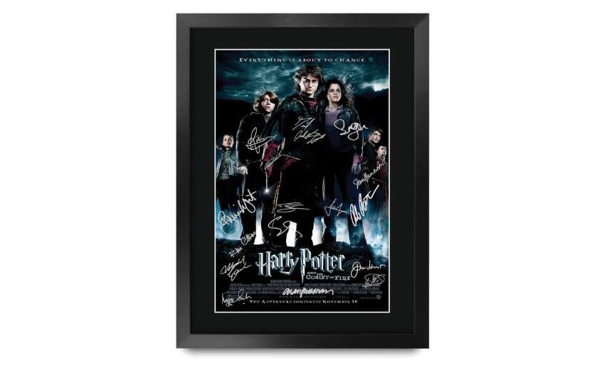 HWC Trading Goblet of Fire Harry Potter The Cast Daniel Radcliffe Emma Watson Rupert Grint Gifts Printed Poster Signed Autograph Picture for Movie...