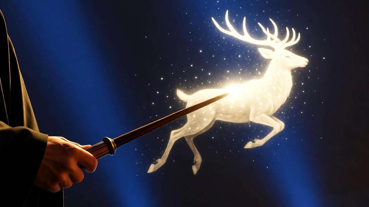 Patronus spell illusion on stage in Harry Potter and the Cursed Child Chicago production