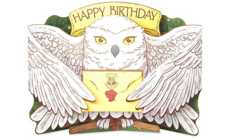 American Greetings Pop Up Harry Potter Hedwig Birthday Card, Fun Secret Birthday Note Included (Filled with Magic!)
