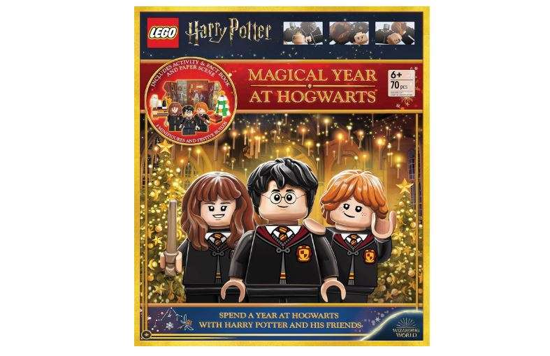 LEGO® Harry Potter™ Magical Year at Hogwarts: Christmas Activity Book with Fun Facts, Play Scene, Basic Brick Kit, and 3 LEGO(R) Minifigures to Inspire... 