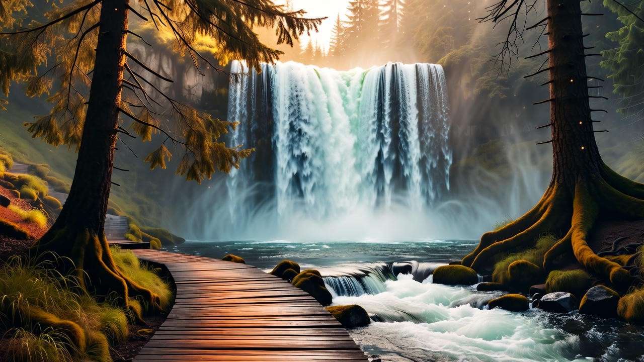 Triberg Waterfalls in Germany’s Black Forest, inspiration for Deathly Hallows forest escape scene