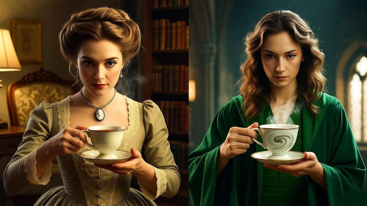 Trelawney vs Victorian tasseography swirl method comparison