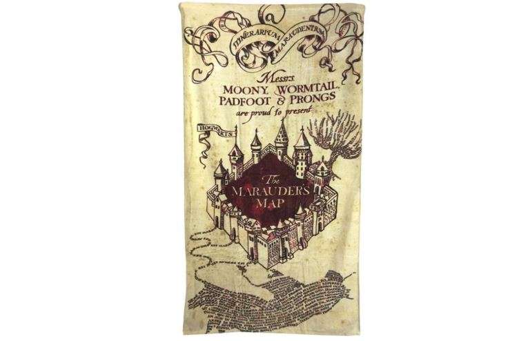 Harry Potter Marauder's Map 29x59 Beach Towel