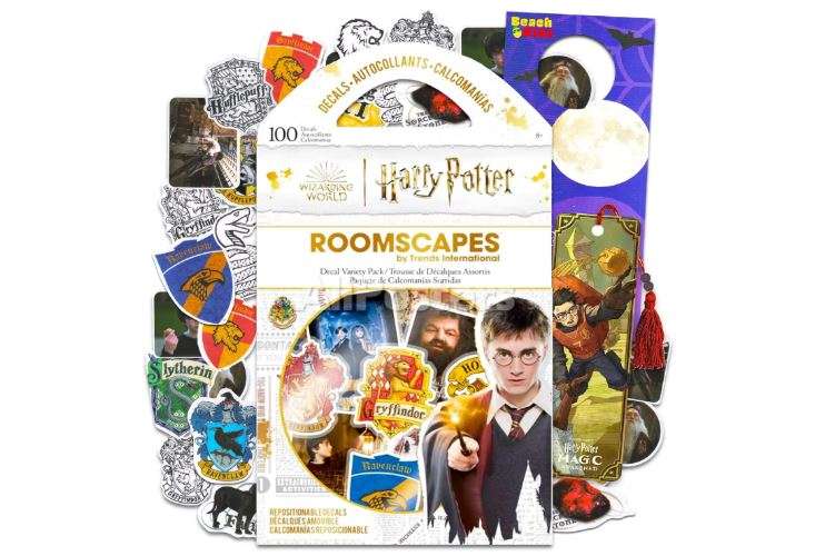 Harry Potter Sticker Decal Set - Bundle with 100 Assorted Hogwarts Decals for Laptops, Cell Phones, Water Bottles and More Plus Bookmark 