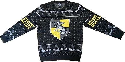 Harry Potter Men's House Crests Ugly Christmas Sweater - Gryffindor, Slytherin, Ravenclaw, Hufflepuff Available 