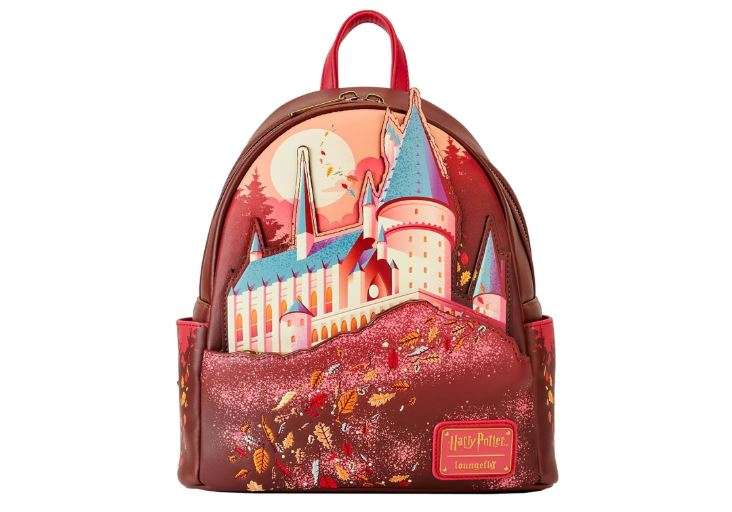 Loungefly Harry Potter Hogwarts Fall Leaves Mini Backpack
