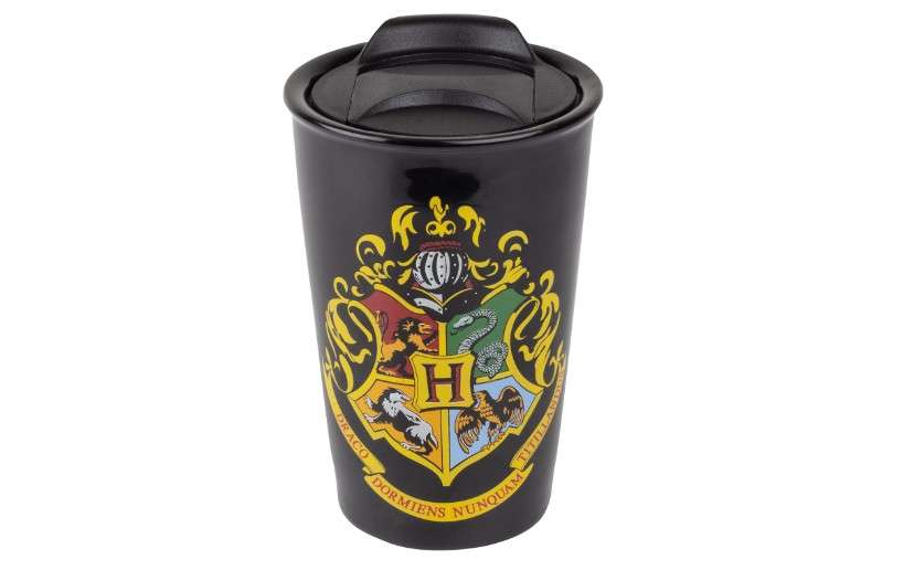 Seven20 Harry Potter Hogwarts Travel Coffee Mug, 14oz - Ceramic Tumbler with House Crest Design - Officially Licensed - Book & Movie Gift for Kids,...