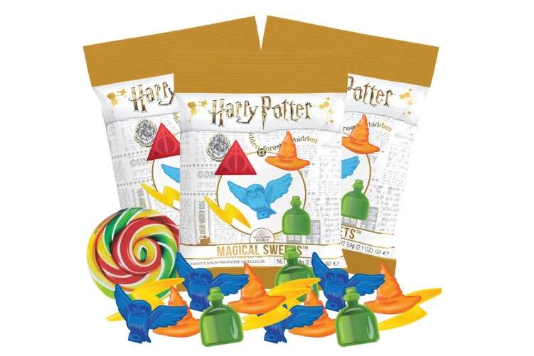 Sweetzo - Harry Potter Character Shaped Sweets Gummy Candies, OU Kosher Certified, Fruit Flavored, Chewy Candy, Pack of 3