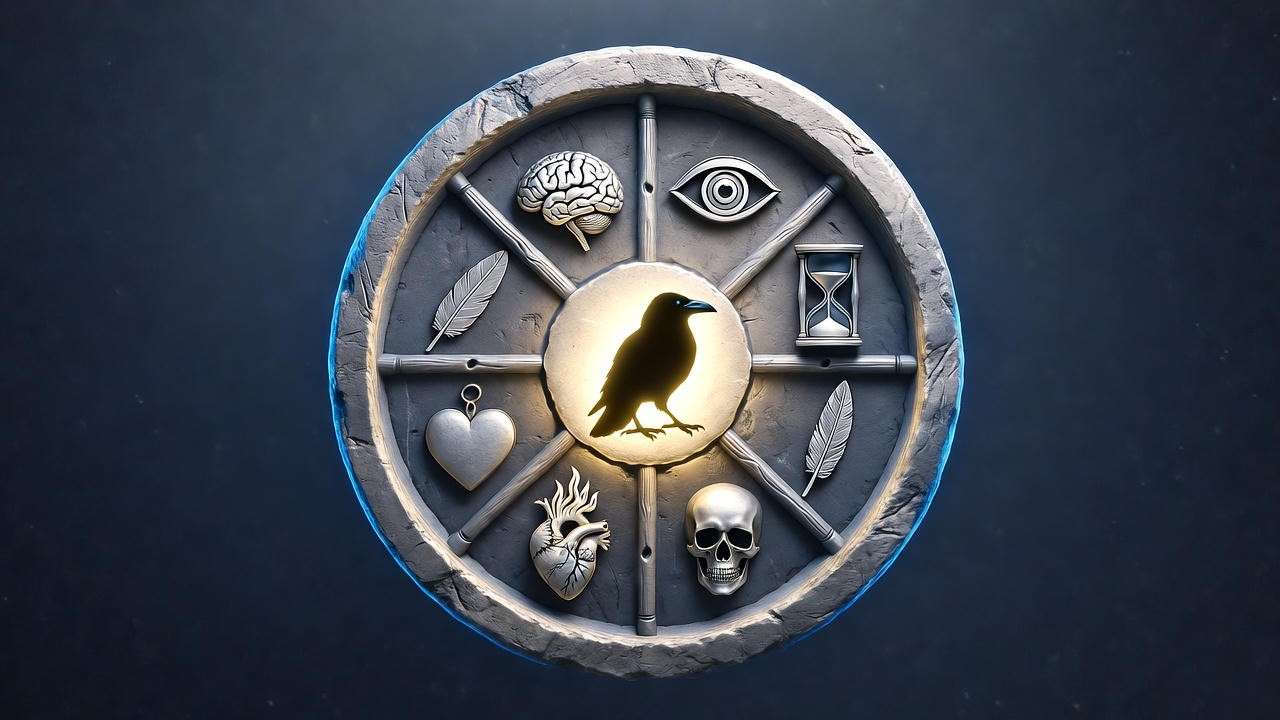 raven patronus symbolism wheel mythology intelligence mystery transformation