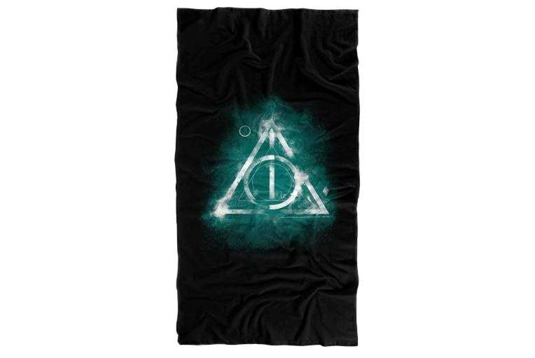LOGOVISION Harry Potter Geometric Deathly Hallows Officially Licensed Beach Towel 30" X 60"