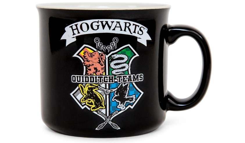 Harry Potter Quidditch Crest Ceramic Camper Mug From The Wizarding World | Large Coffee Cup For Espresso, Tea | Holds 20-Ounces