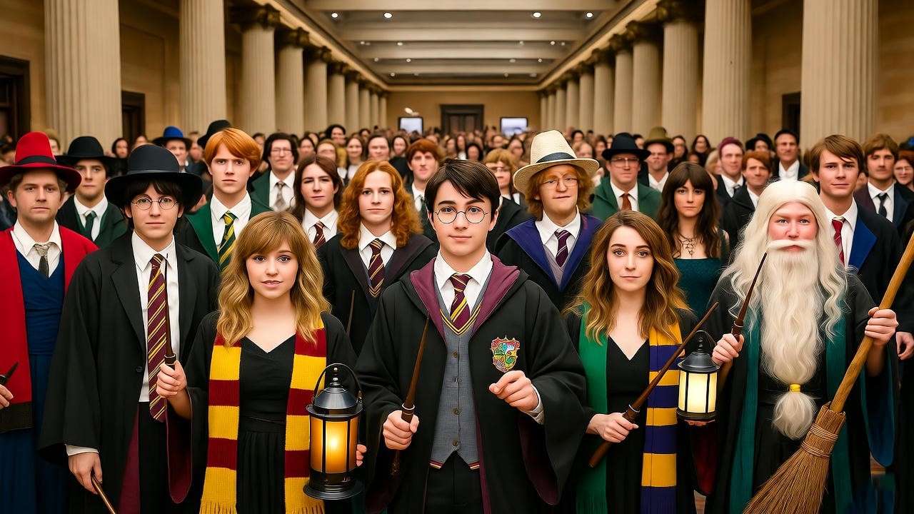 LeakyCon cosplayers at Baltimore Convention Center, Harry Potter event.