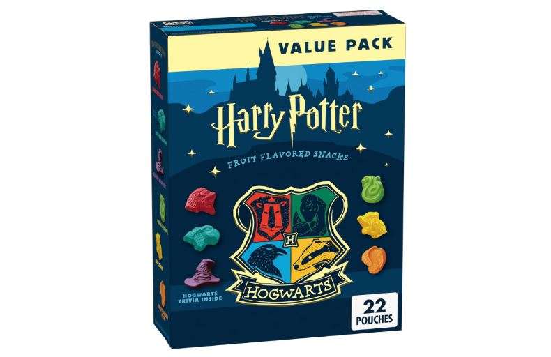 Harry Potter Fruit Flavored Snacks, Fat Free and Gluten Free Snacks, 17.6 oz Value Pack, 22 Pouches
