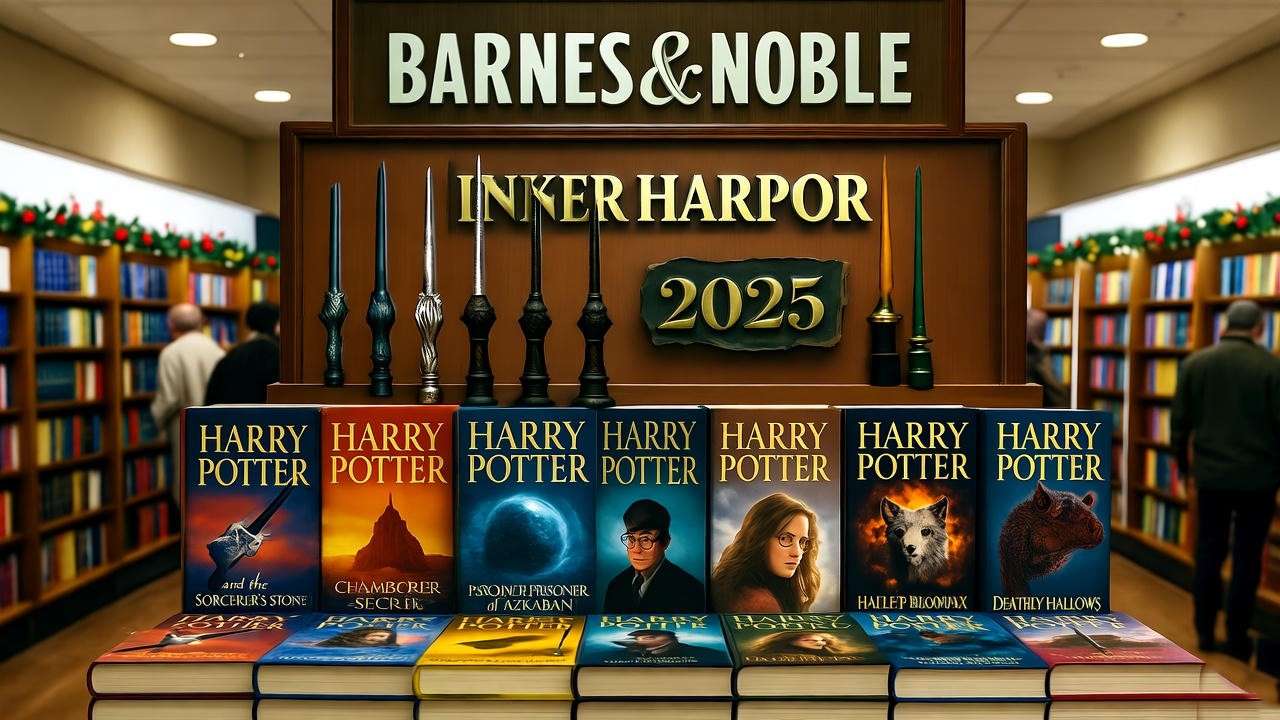 Barnes & Noble Inner Harbor with Harry Potter merchandise, Baltimore 2025.
