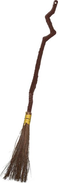 Skeleteen Witch Broomstick Costume Accessories - Realistic Wizard Flying Broom Stick Costumes Accessory for Kids and Adults Brown
