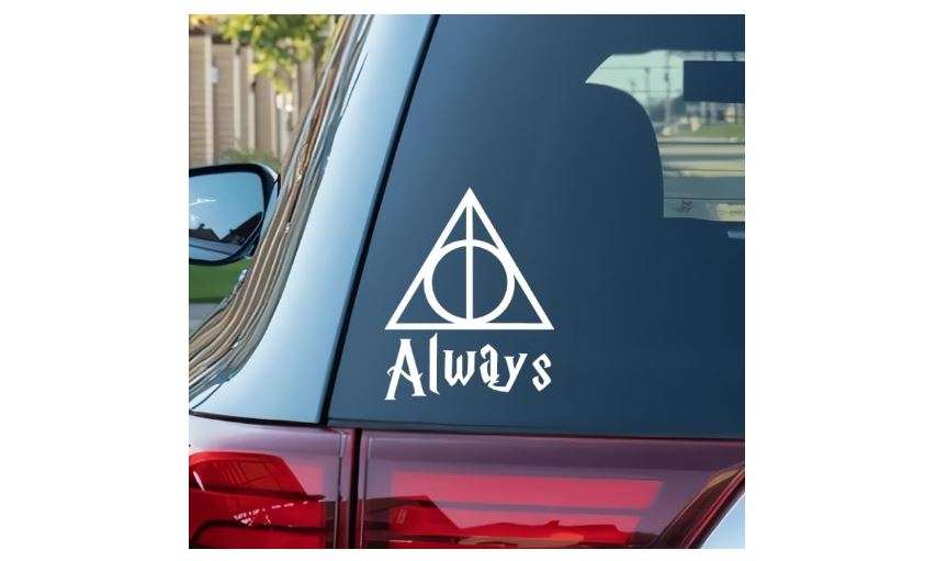 TC United Designs Deathly Hallows always Sticker Vinyl Decal Gift Car Bumper Laptop Home Deco Window Wall Truck 