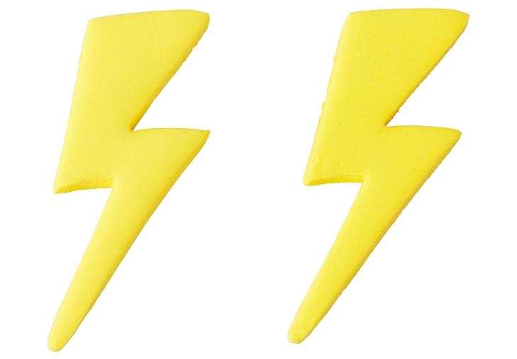 ROSANNA PANSINO by Wilton Lightning Bolt Icing Decorations Cupcake Toppers, 12-Count Cake Decorations

