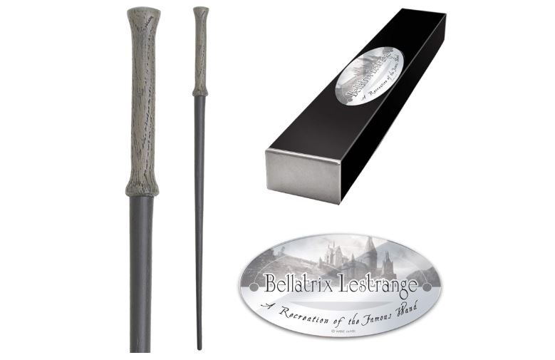 The Noble Collection - Bellatrix Lestrange Character Wand - 14.5in (37cm) Harry Potter Wand with Name Tag - Harry Potter Film Set Movie Props Wands