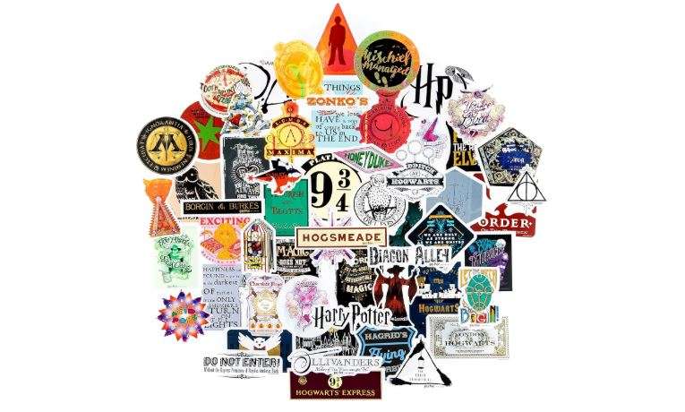 Conquest Journals Harry Potter Wizarding World Vinyl Stickers, Set of 60 Unique Stickers Including 5 Holograms, Waterproof and UV Resistant, Great for All... 
