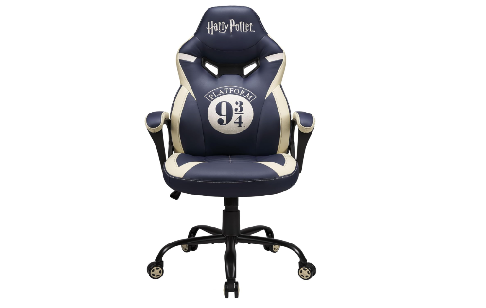 SUBSONIC Harry Potter - Silla de jugador junior 9 3/4 azul - Silla de oficina para juegos para niños y adolescentes - Licencia oficial
