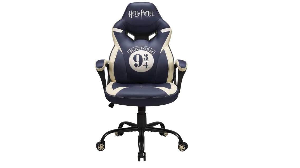 SUBSONIC Harry Potter - Junior Gamer Chair 9 3/4 Blue - Gaming Office Chair for Child and Teen - Official License