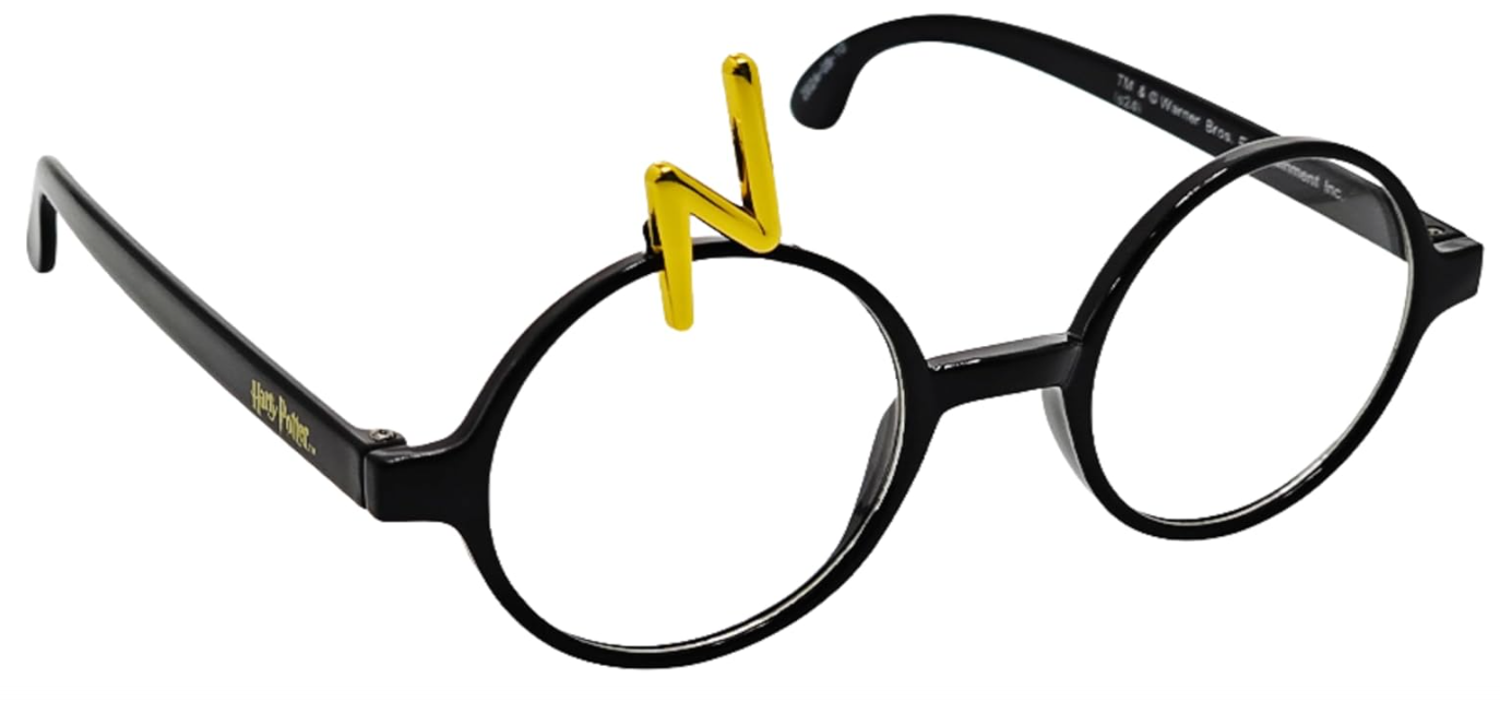 Sun-Staches Official Harry Potter Glasses for Kids | Wizarding World Costume Accessory | Black Frames with Magical Lightning Bolt Scar | One Size Fits Most Kids