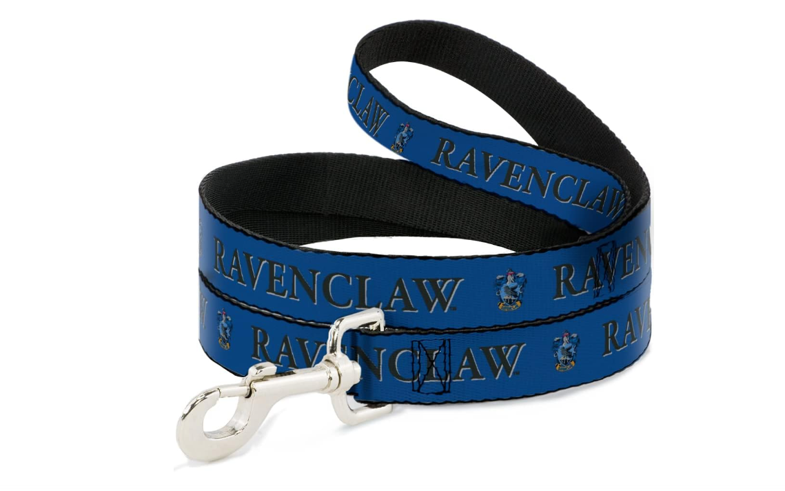  The Wizarding World of Harry Potter Pet Leash, Dog Leash, Harry Potter Ravenclaw Crest Blue Black, 4 Feet Long 0.5 Inch Wide
