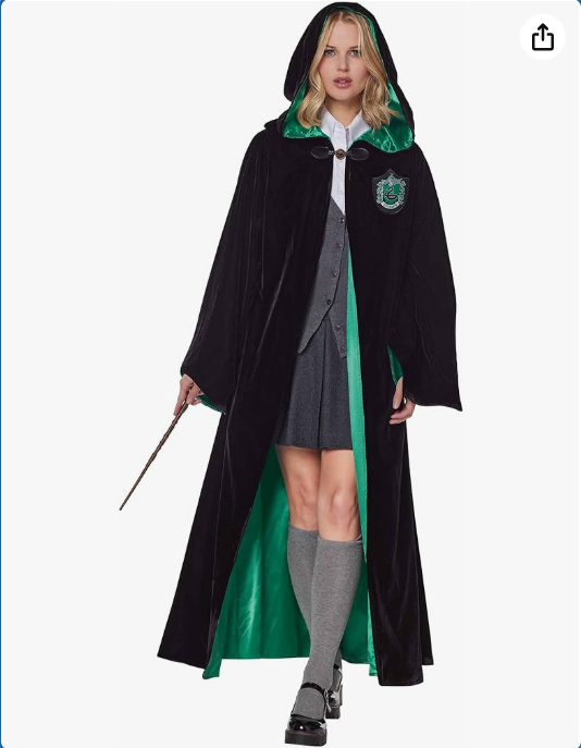 Spirit Halloween Harry Potter Adult Slytherin Robe Deluxe | Officially licensed | Harry Potter Costume | Wizard Outfit