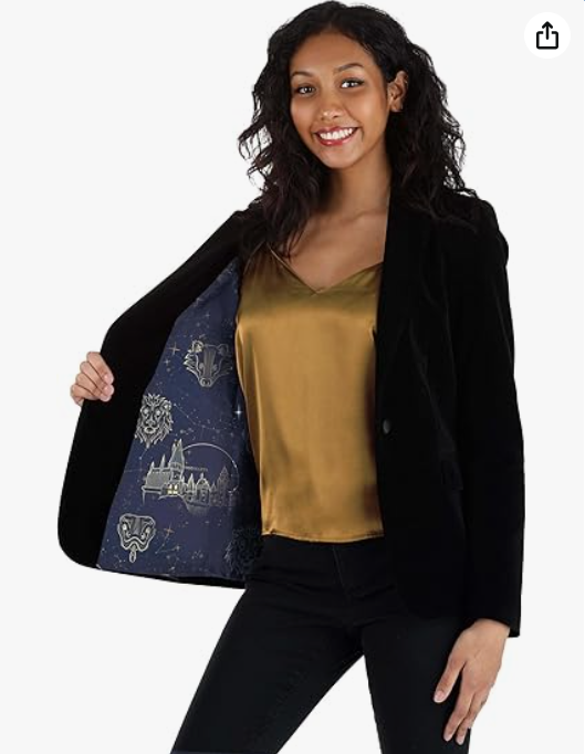 Harry Potter Adult Hogwarts Suit Blazer for Women, Official Hogwarts Harry Potter Blazer for Business Casual Dress 