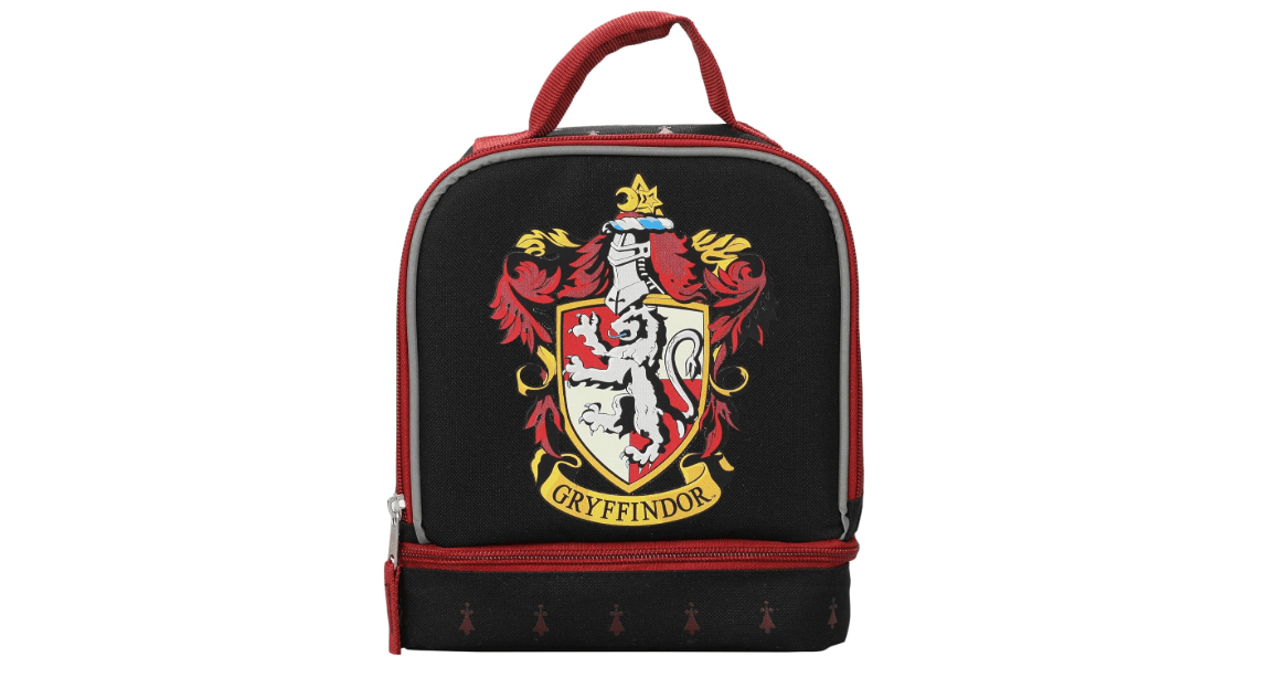 Harry Potter Gryffindor Crest Dual Compartment Lunch Bag Tote 