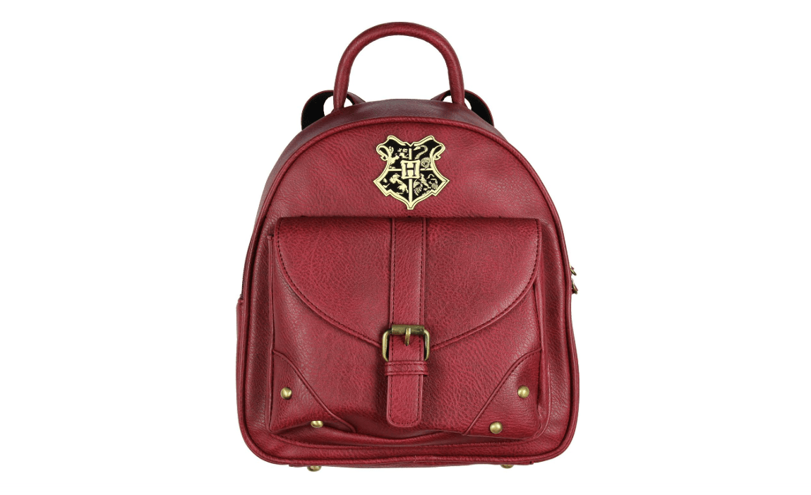 Bioworld Harry Potter Hogwarts Crest Faux Leather Mini Backpack 