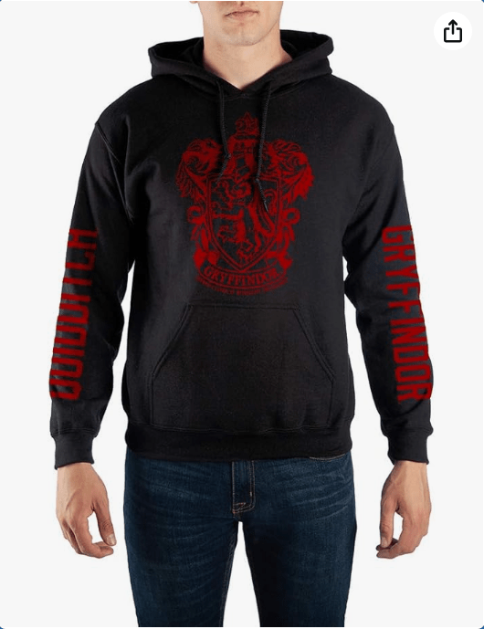 Bioworld Harry Potter House Gryffindor Coat of Arms Fleece Hoodie Sweatshirt