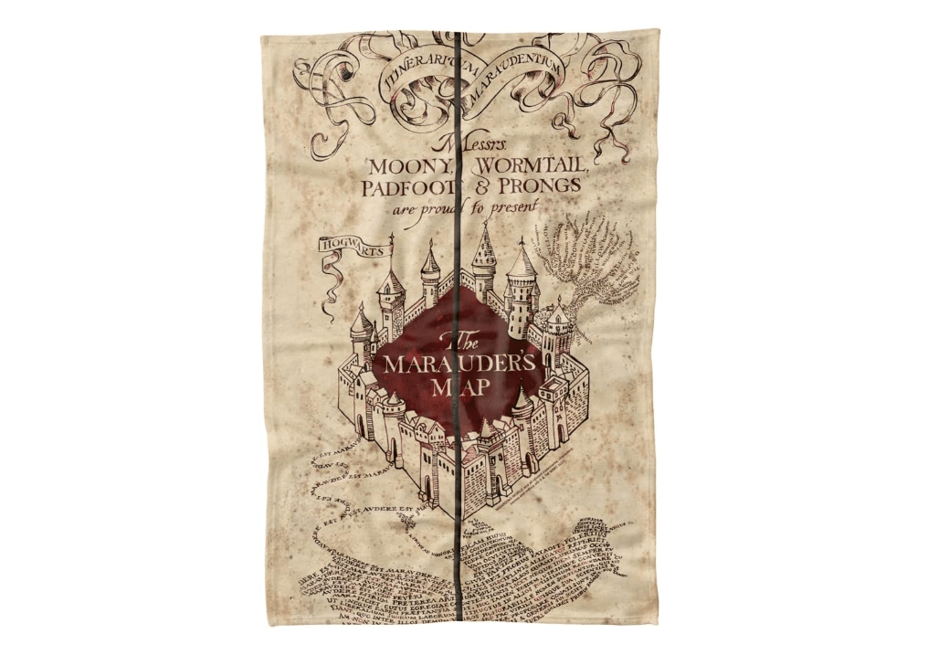 Harry Potter Marauder's Map Officially Licensed Fleece Blanket 36" x 58"