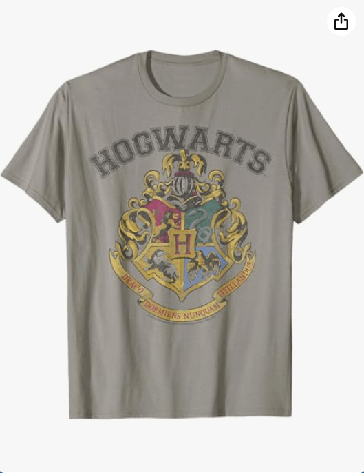 Harry Potter Hogwarts Vintage Crest Short Sleeve T-Shirt
