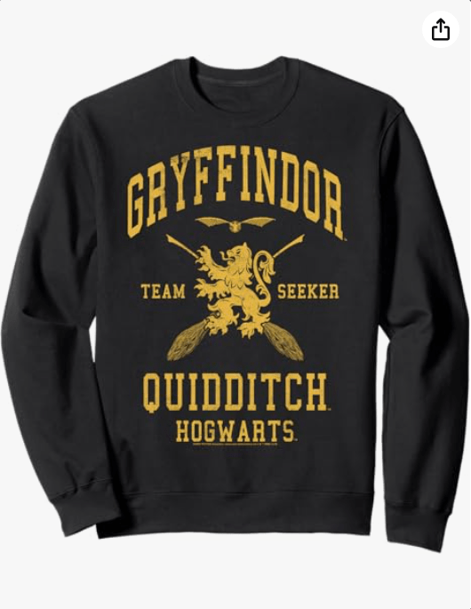 Harry Potter Gryffindor Team Seeker Hogwarts Quidditch Sweatshirt